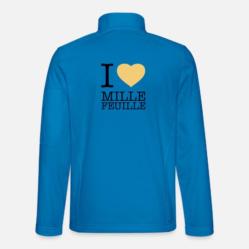 I LOVE MILLE-FEUILLE - Unisex Softshelljacke - Lichtblau