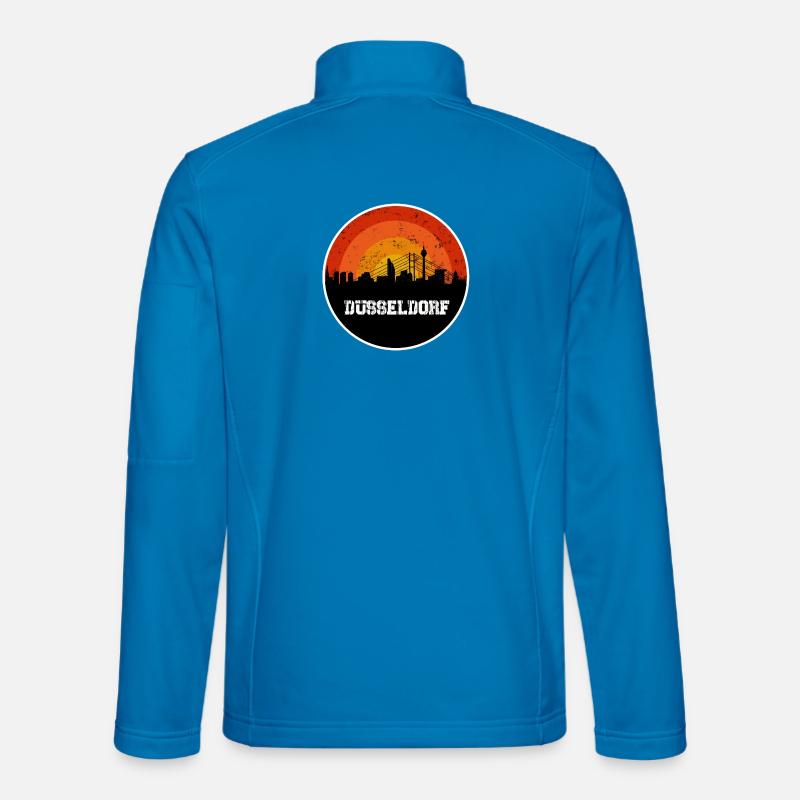 Skyline Düsseldorf - Unisex Softshelljacke - Lichtblau