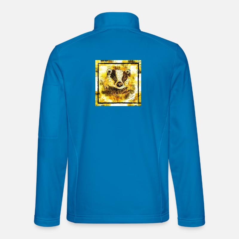 Der Gelbe Dachs, Tier Geschenke - Unisex Softshelljacke - Lichtblau