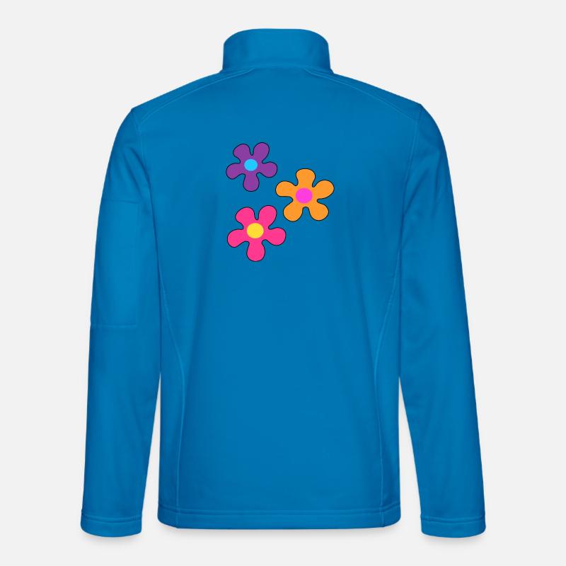 Fleurs hippie Veste en tissu softshell Unisexe