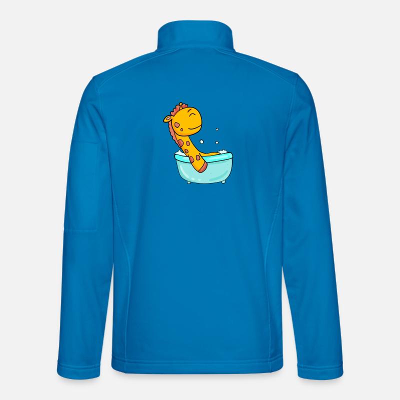 Giraffe - Unisex Softshelljacke - Lichtblau