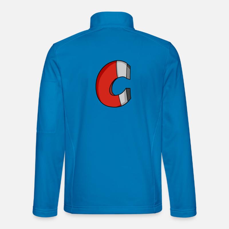Hufeisen magnet - Unisex Softshelljacke - Lichtblau