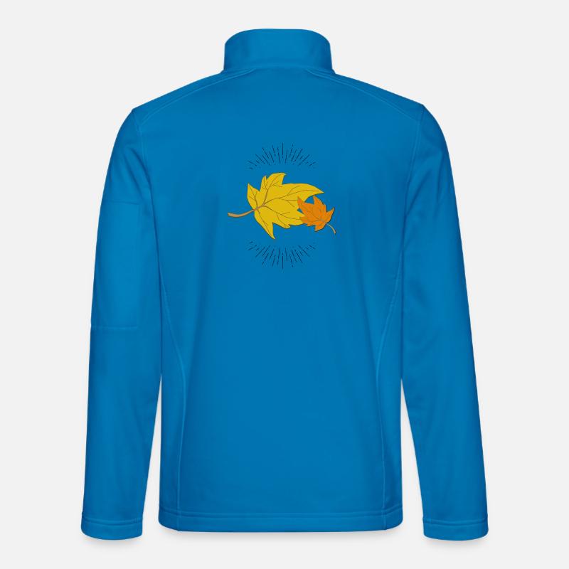 Autumn leaves with rays - Unisex Softshell Jacket - light blue