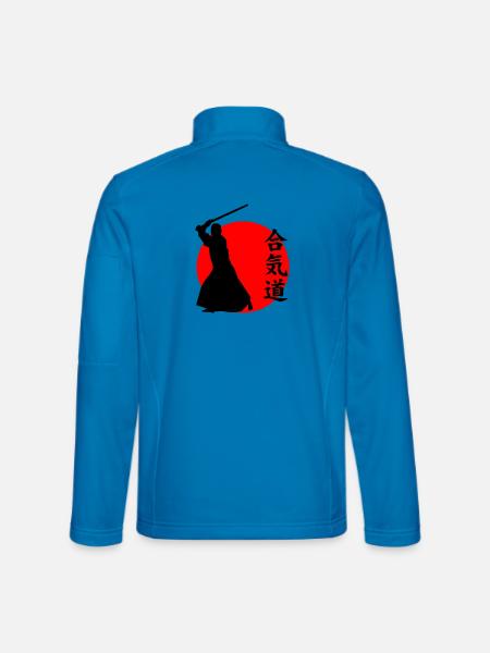 Aïkido - Veste en tissu softshell Unisexe - bleu clair