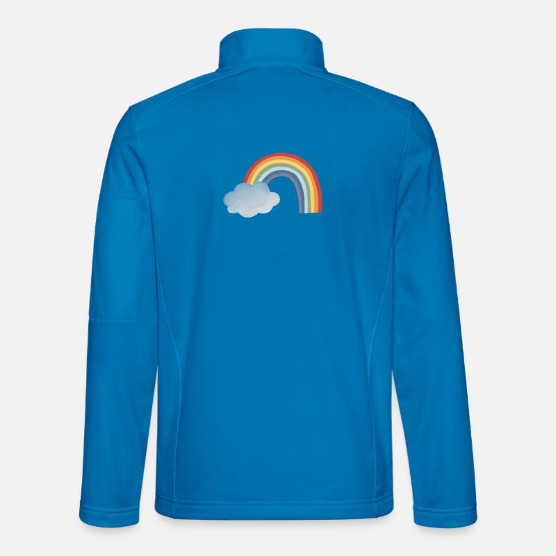 Weather rainbow colorful with cloud Unisex Softshell Jacket