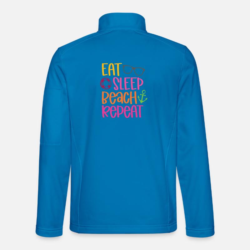 Eat Sleep Beach Repeat - Unisex Softshell Jacket - light blue