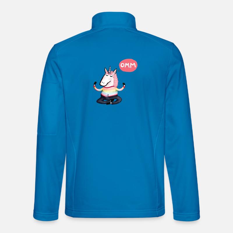 Yoga Einhorn omm - Unisex Softshelljacke - Lichtblau