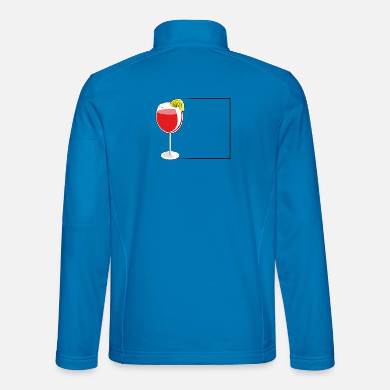glas with apero in a frame - Unisex Softshell Jacket - light blue