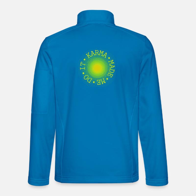 Neon Circle Sunburst - Unisex Softshell Jacket - light blue