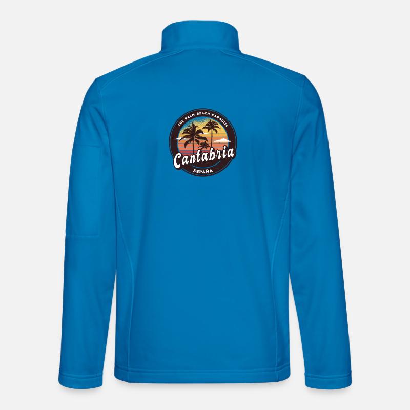 Cantabria Spain beach design - Unisex Softshell Jacket - light blue