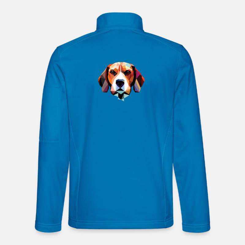 Polygone de chien beagle Veste en tissu softshell Unisexe