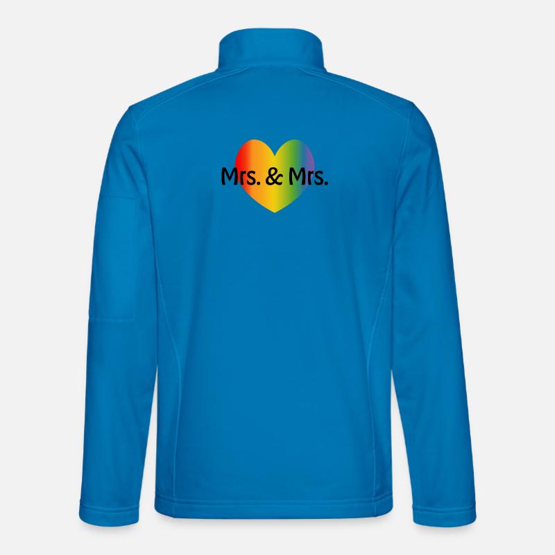 Regenbogen Mrs and Mrs 2 rainbow Herz Unisex Softshelljacke