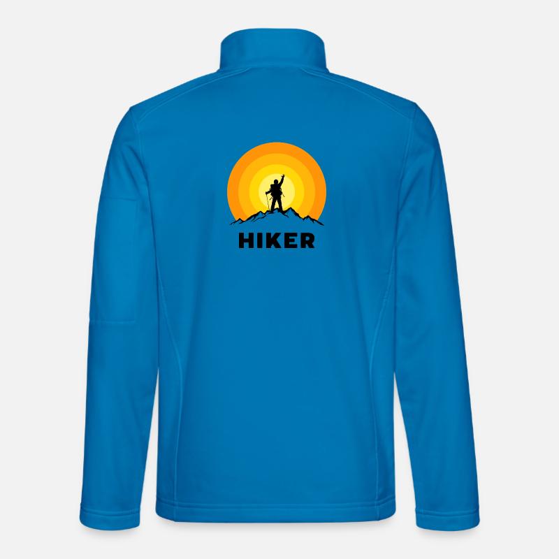 Hikers, climbing, hiking, saying, nature experience Unisex Softshell Jacket