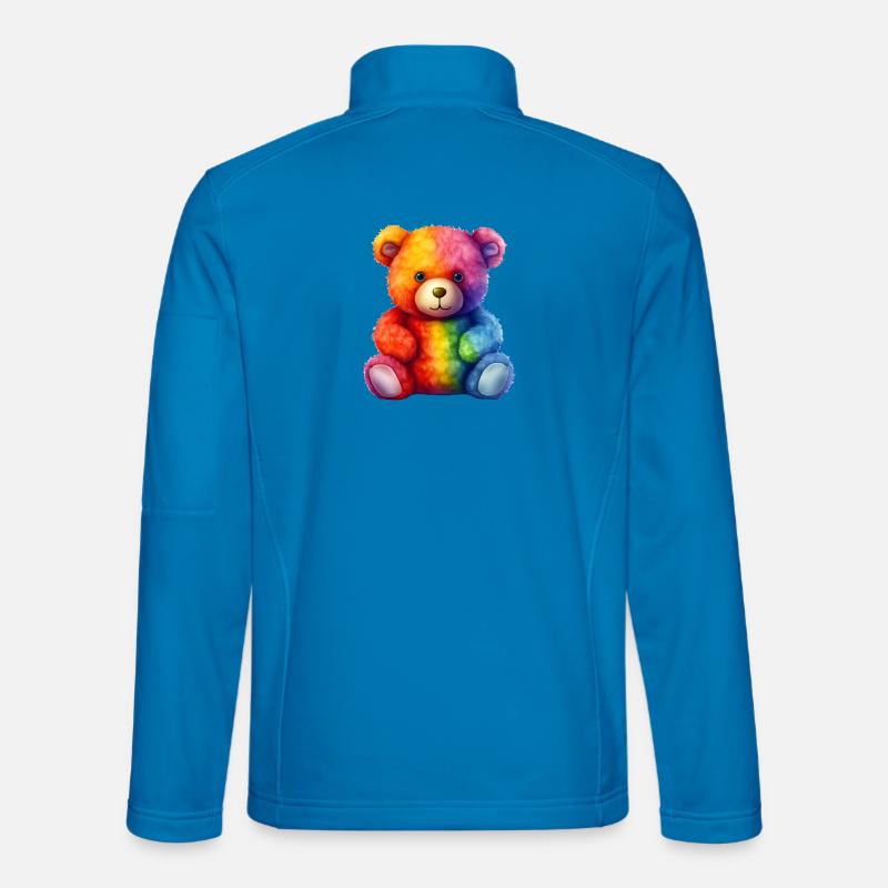Regenbogen Plüsch Bär Umarmung Unisex Softshelljacke