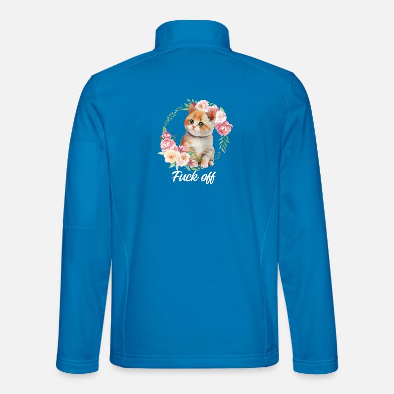 Cute annoyed kitten - Unisex Softshell Jacket - light blue