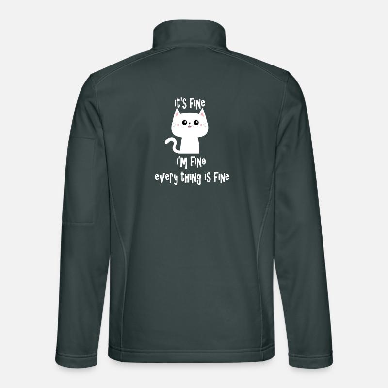 It's Fine I'm Fine Every Thing is Fine Cat V2 Unisex Softshell Jacket