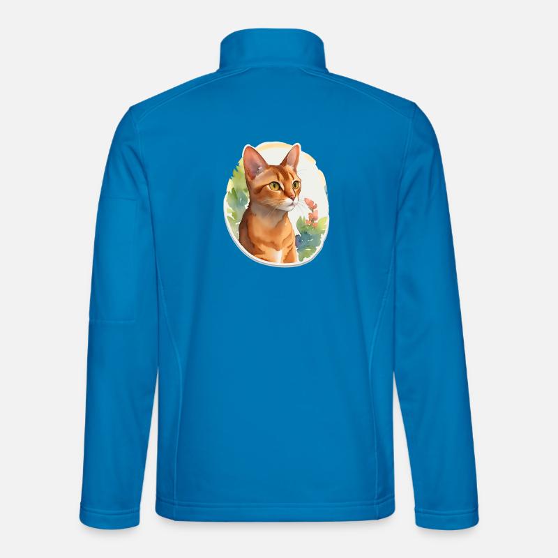 Abessinierkatze - Unisex Softshelljacke - Lichtblau
