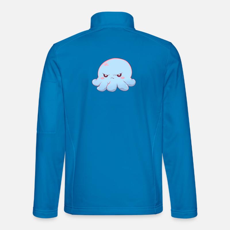 Blue grumpy octopus - Unisex Softshell Jacket - light blue