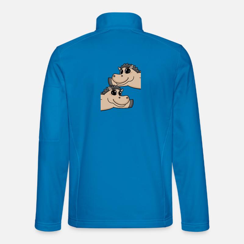 Pferd Pferde - Unisex Softshelljacke - Lichtblau