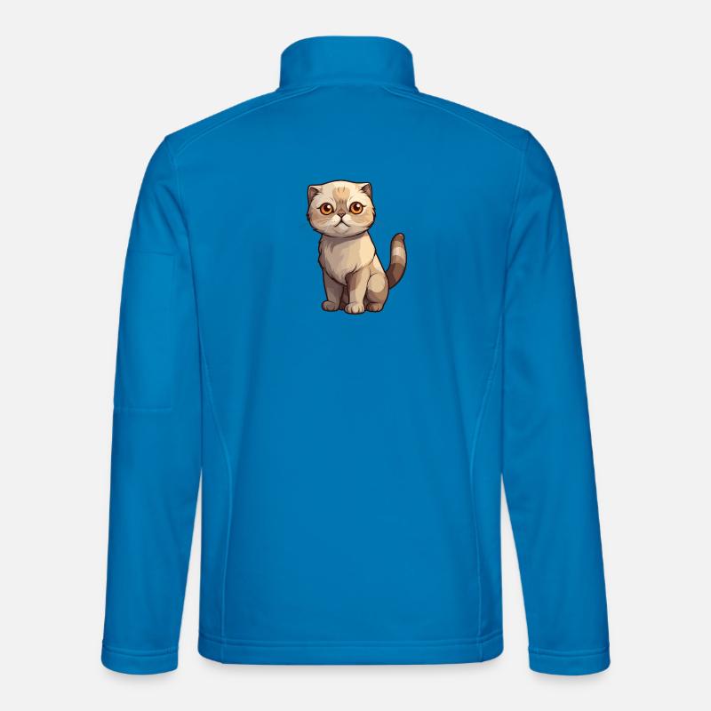 Bad-tempered Scottish Fold kitten Unisex Softshell Jacket