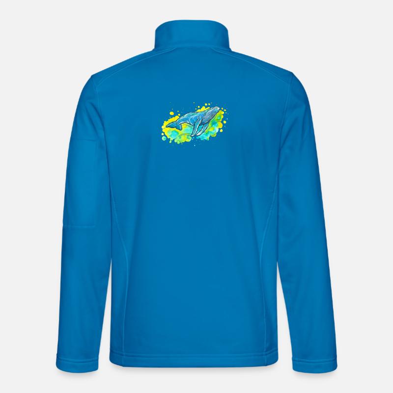 Buckelwal - Unisex Softshelljacke - Lichtblau