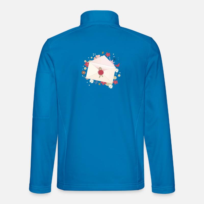 enveloppe florale avec fleurs et sceau Veste en tissu softshell Unisexe