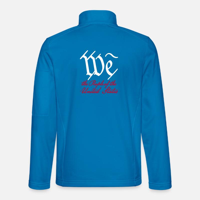 We the People 2 (dark) - Unisex Softshell Jacket - light blue