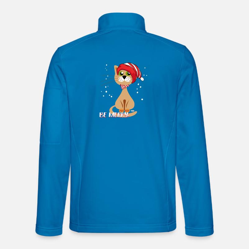 be Merry Christmas Cat - Unisex Softshell Jacket - light blue