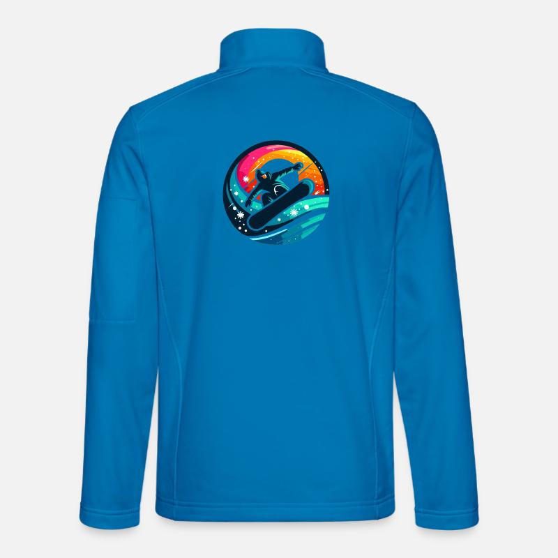 Vibrations de l'Évolution du Snowboard - Veste en tissu softshell Unisexe - bleu clair