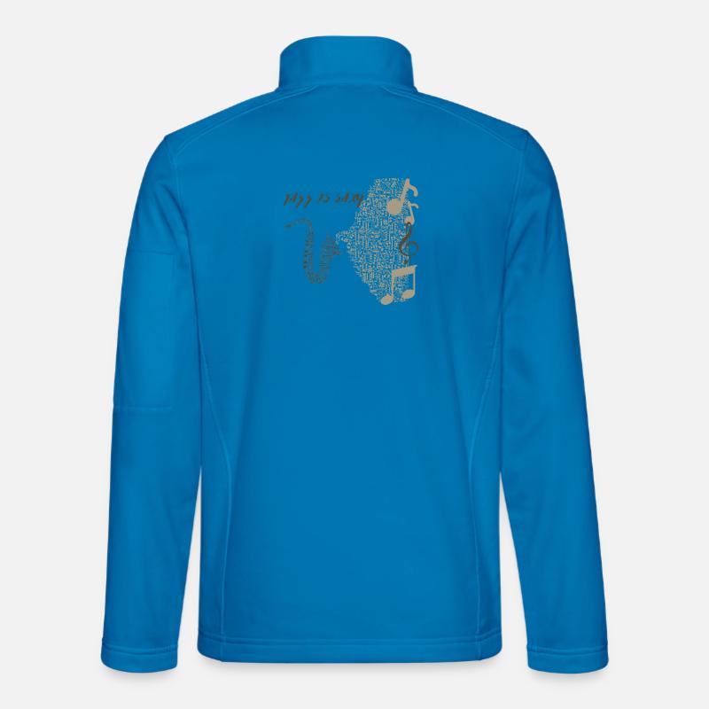 Conception de saxophone musical en notes - Veste en tissu softshell Unisexe - bleu clair