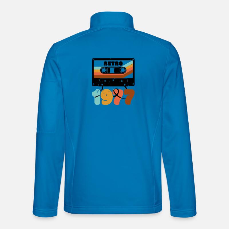1977 Retro Music Tape Cassette - Unisex Softshell Jacket - light blue