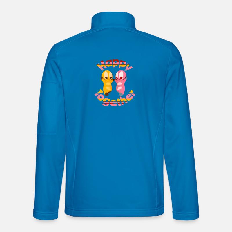 Niedliche Kawaiifiguren - Unisex Softshelljacke - Lichtblau