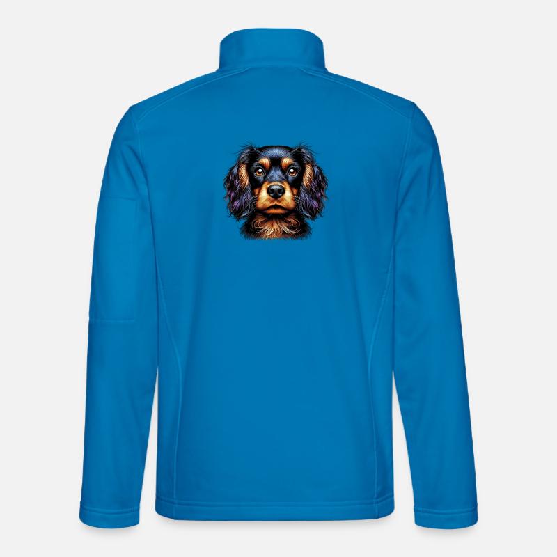 Hund Cocker Spaniel - Unisex Softshelljacke - Lichtblau