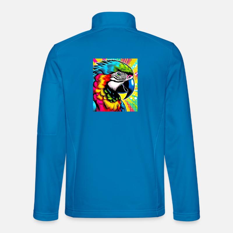 Papagei Pop Art - Unisex Softshelljacke - Lichtblau