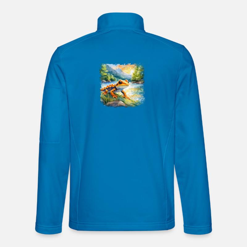 Cute young fire salamander - Unisex Softshell Jacket - light blue