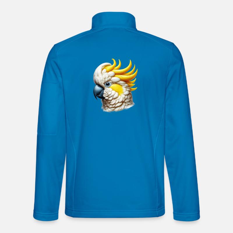 Cockatoo Parrot - Unisex Softshell Jacket - light blue