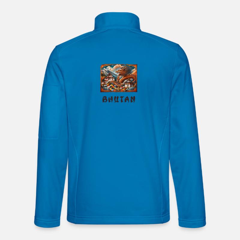 Bhutan Drache Buddha Thimphu - Unisex Softshelljacke - Lichtblau
