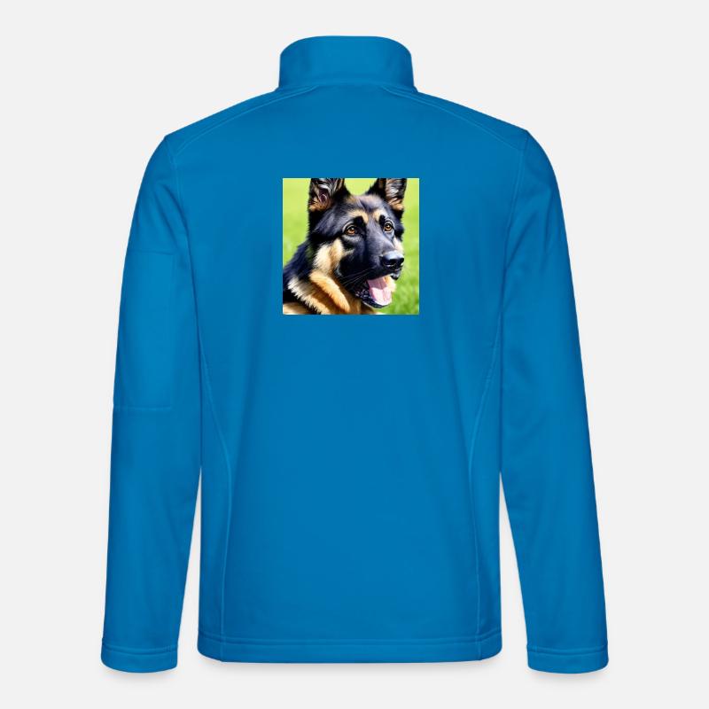 Treu und beschützend: Deutscher Schäferhund - Unisex Softshelljacke - Lichtblau