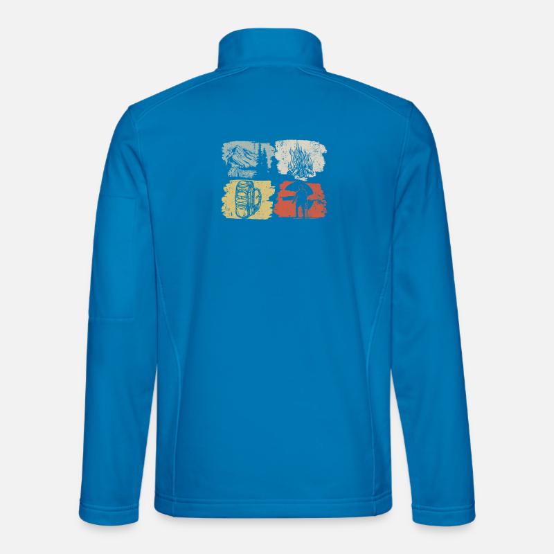 Campfire Trails and Pines - Unisex Softshell Jacket - light blue
