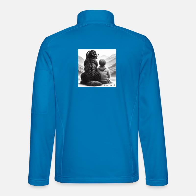 Berner Sennenhund - Unisex Softshelljacke - Lichtblau