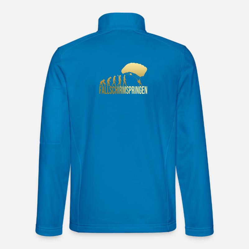 Evolution Fallschirmspringen - Unisex Softshelljacke - Lichtblau