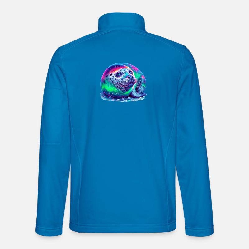 Aurora Borealis Siegel - Unisex Softshelljacke - Lichtblau