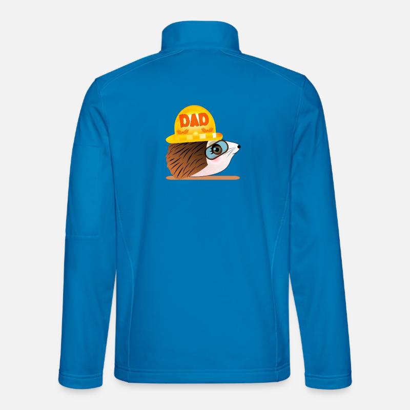 Hedgehog Dad - Bau - Unisex Softshelljacke - Lichtblau