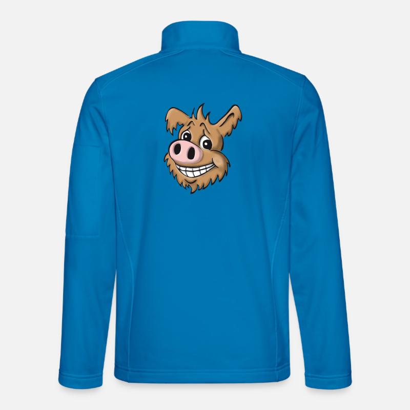 Schweinehund treuherzig - Unisex Softshelljacke - Lichtblau
