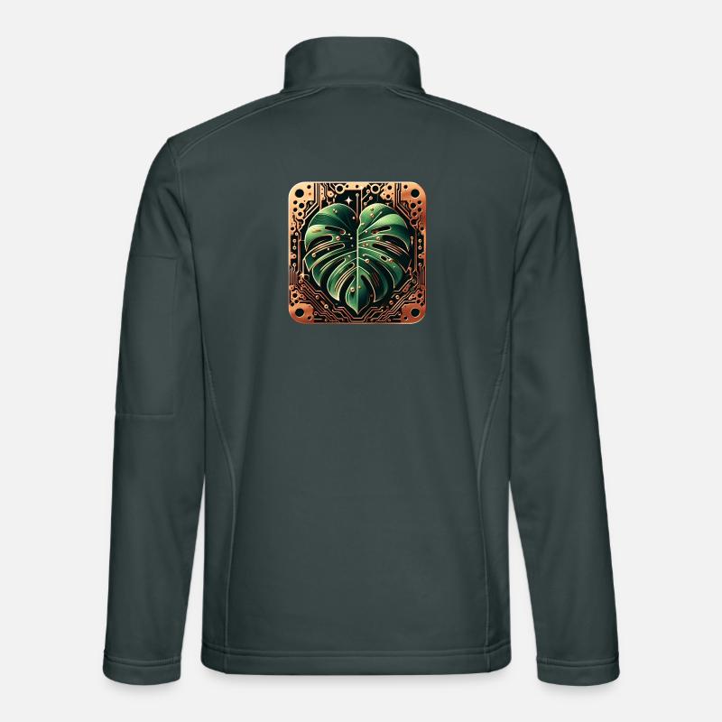 Cybernetic Monstera PCB Design Unisex Softshell Jacket
