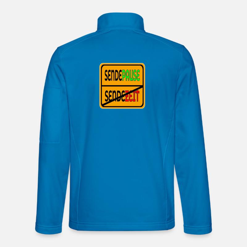 SENDEZEIT SENDEPAUSE - Unisex Softshelljacke - Lichtblau