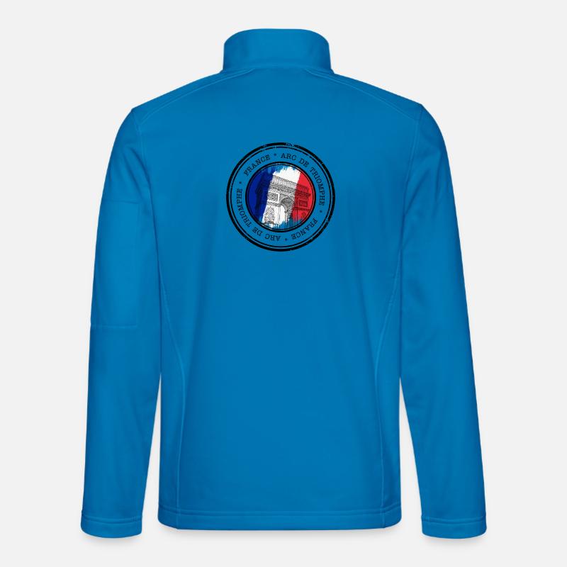 Paris Arc Tricolor Circle Unisex Softshell Jacket
