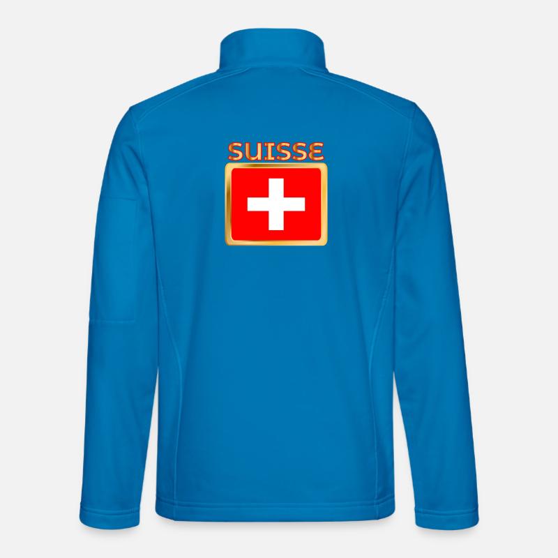 SCHWEIZER FLAGGE - Unisex Softshelljacke - Lichtblau