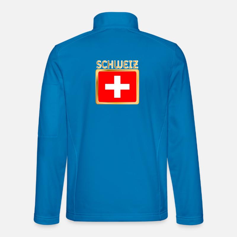 SWISS FLAG SWITZERLAND - Unisex Softshell Jacket - light blue