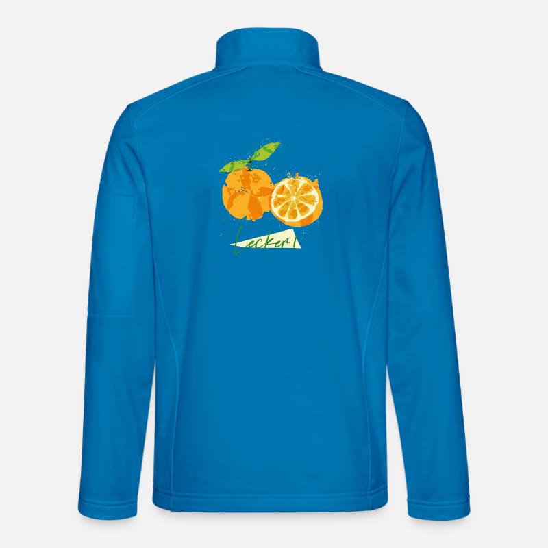 Orange Obst - Unisex Softshelljacke - Lichtblau